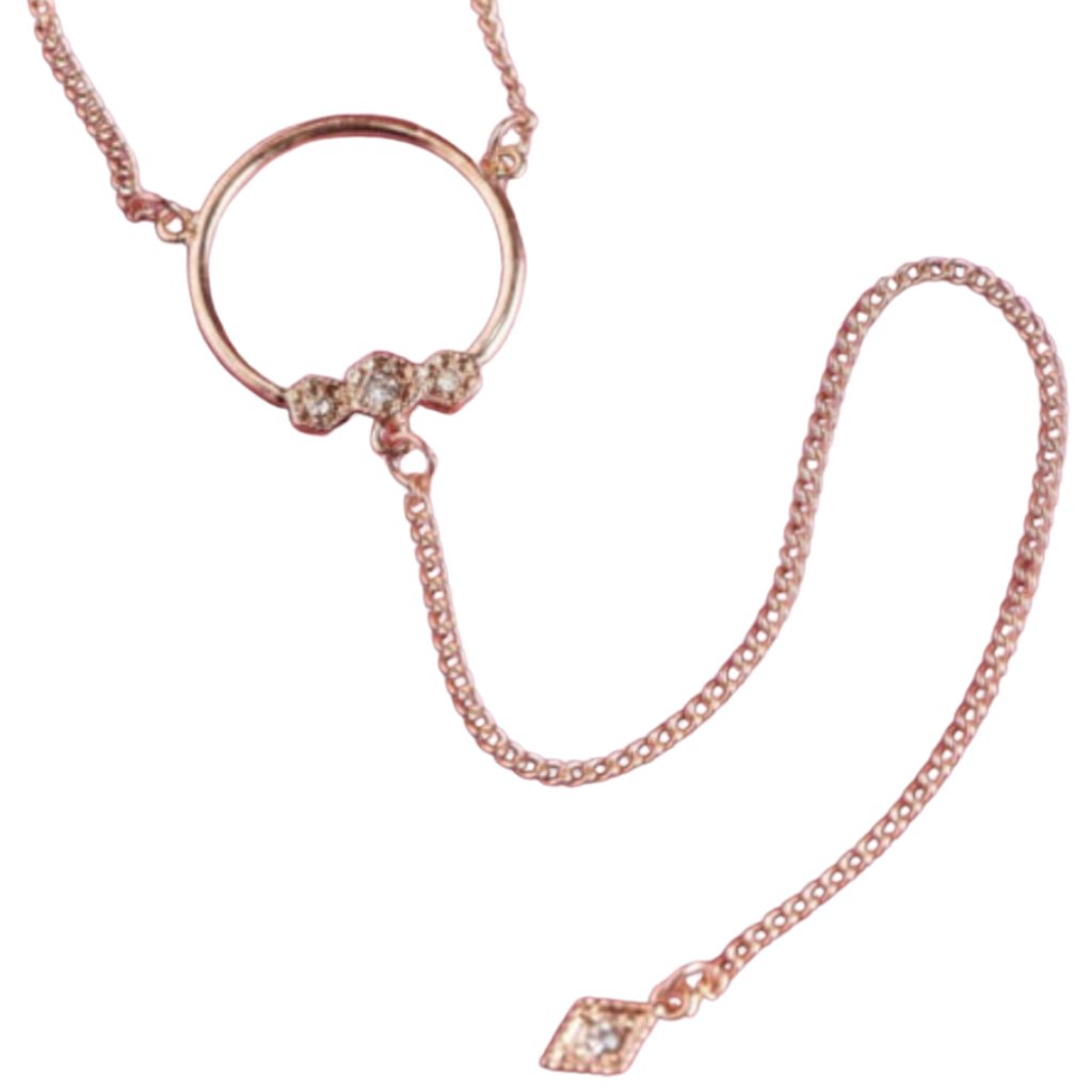 Luv Aj Rose Gold W Swarovski Crystals Necklace 27$